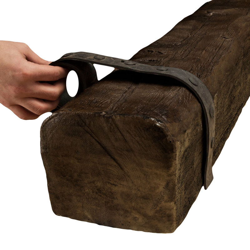 1-1/2 in x 6 in Long Sample Rubber Strapping for Faux Wood Beams