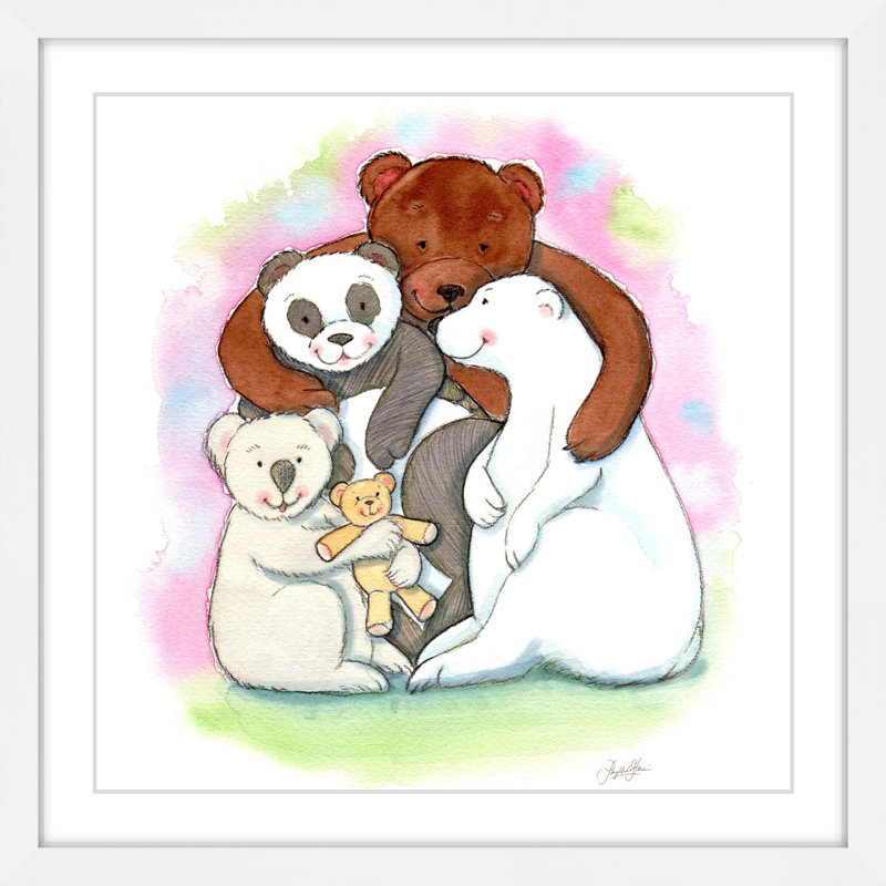 «Bear Hug» par Phyllis Harris, reproduction encadrée, H 18 po x l 18 po x P 1,5 po