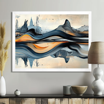 Georgena, horizon flou de paysage géométrique I - formes abstraites modernes, art mural