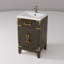 Ensemble de meuble-lavabo simple l 20 po x P 18 po, comptoir en acrylique et robinet-115685675