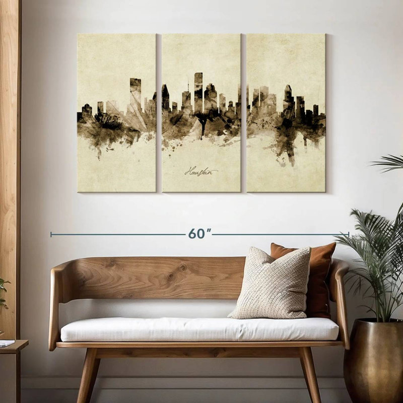 Houston Texas Skyline V, 32" H x 50" W