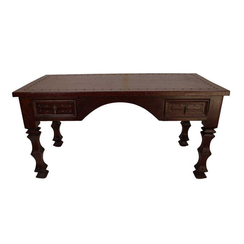 Bureau d'écriture en bois massif, Brun antique