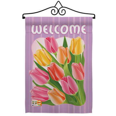 Double Sided 18.5'' H x 13'' W Polyester Flag Set
