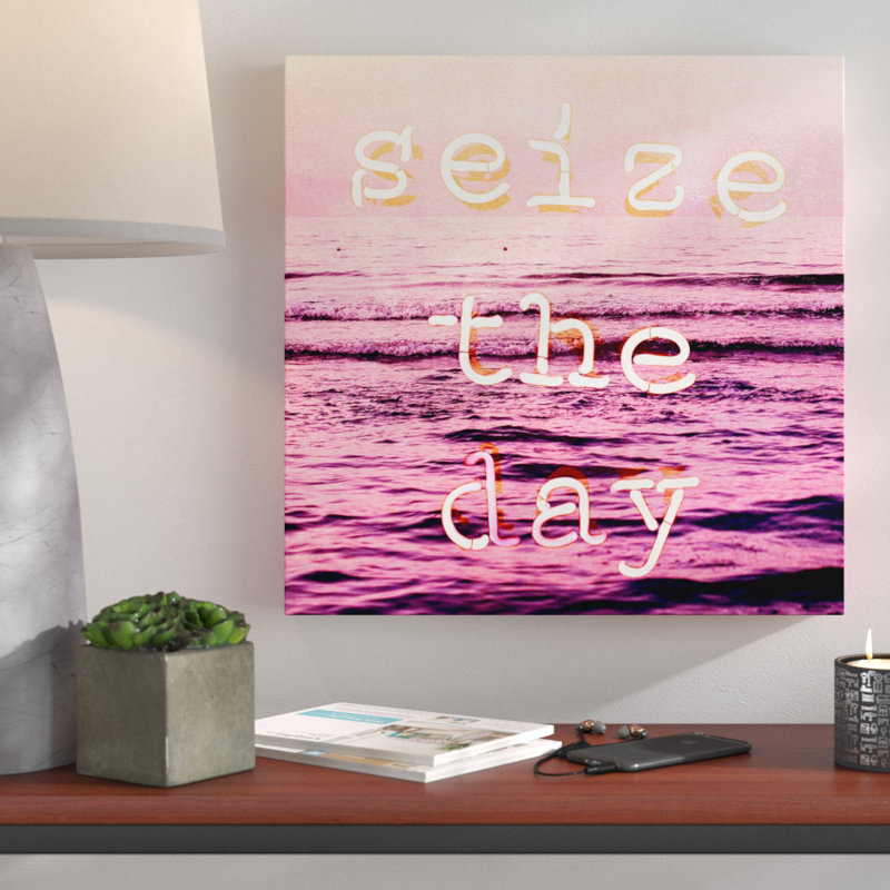 Impression d’art graphique the day par oliver gal, H 12 po x l 12 po x P 1,5 po, Toile tendue