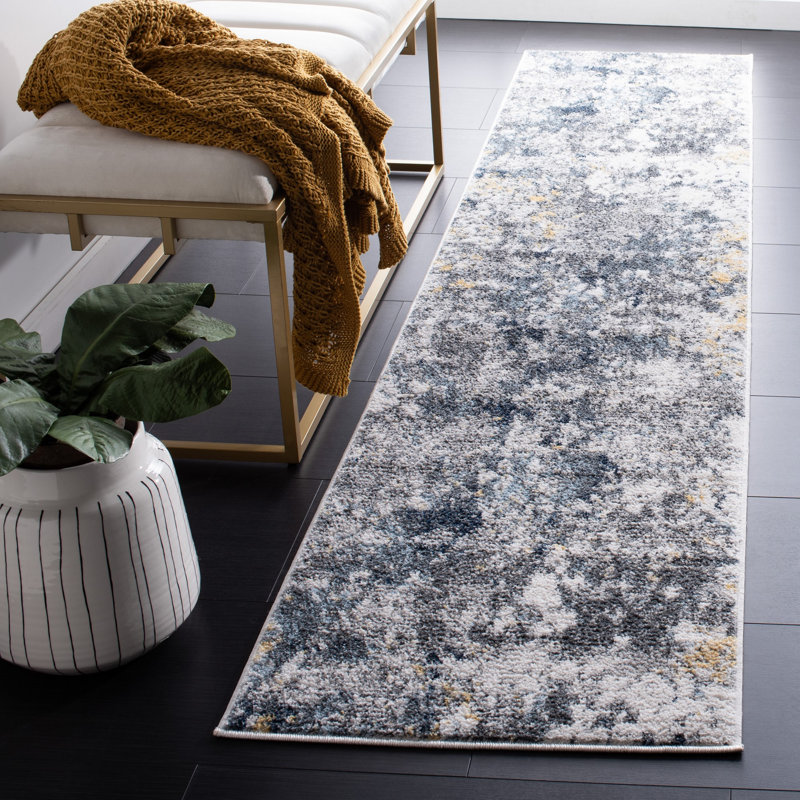 Ethellee Performance Abstract Rug, Round 6'7"
