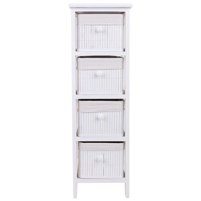 Anissa 26cm W 4 - Drawer Chest of Drawers, White