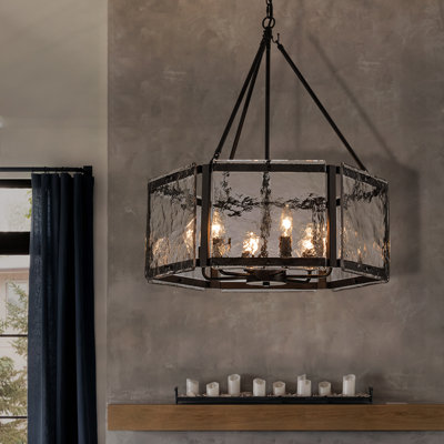 6 - Light Dimmable Drum Chandelier