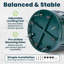 Poubelle ronde ronde en acier ventilé 40 gallons-130219911