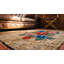 Tapis ivoire en laine crocheté antique