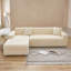 Housse de canapé en L épais en velours - Housse de canapé modulaire avec 2 housses de coussin décoratif-57081211