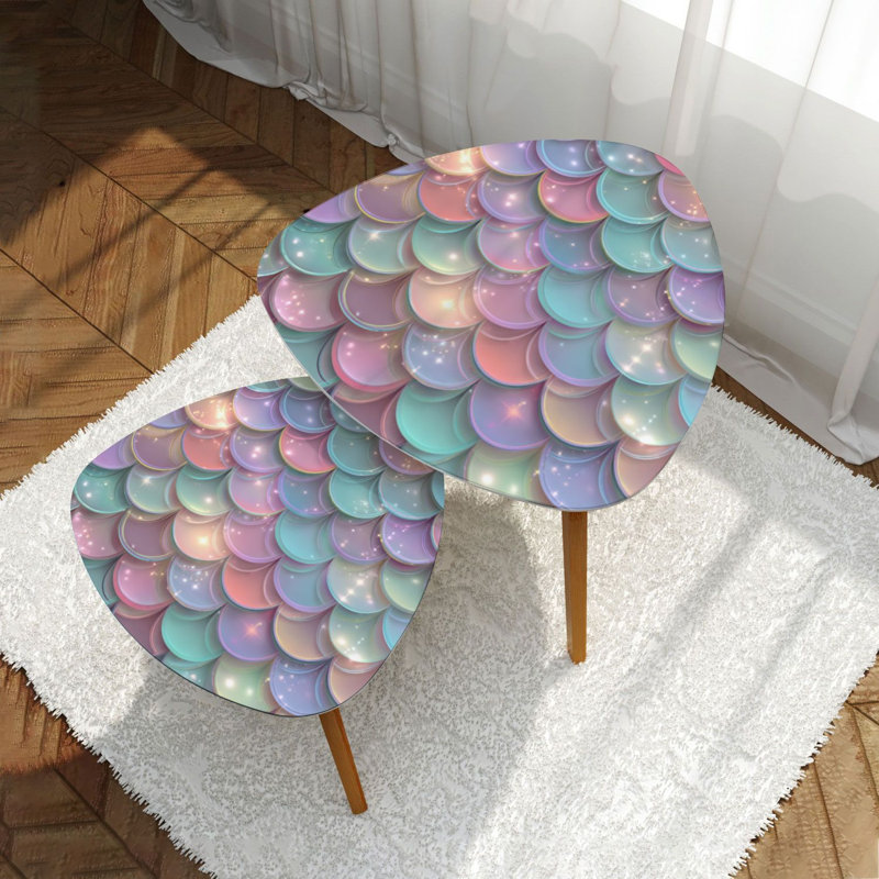 Ensemble de 2 tables basses gigognes Triangle