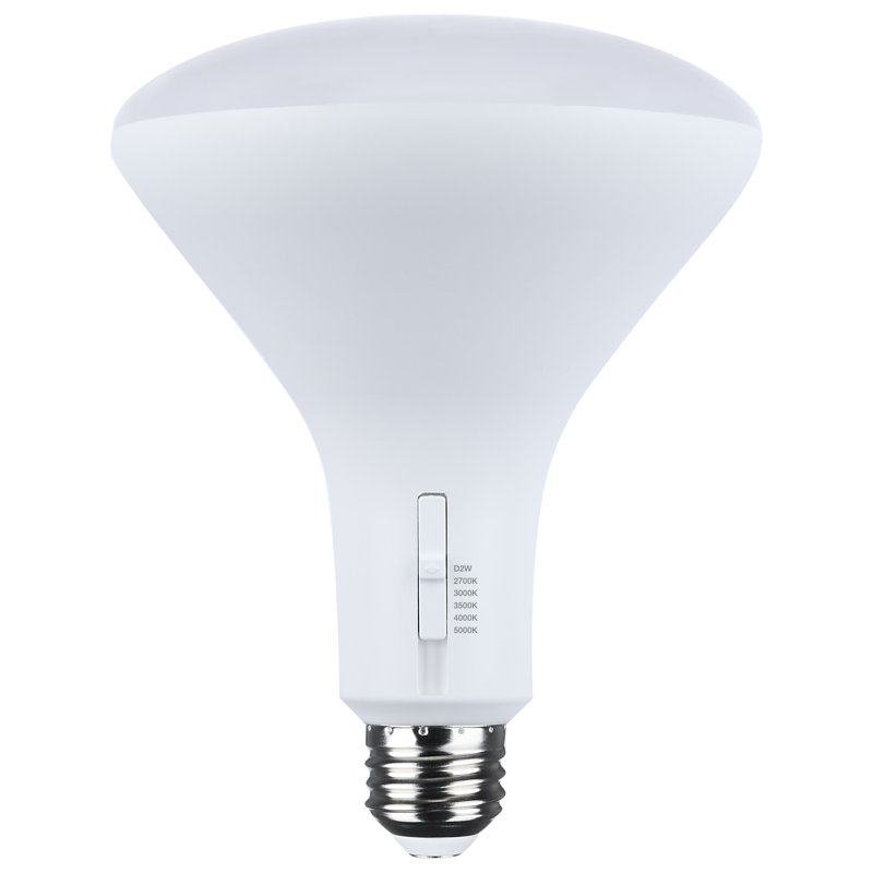 11 Watt BR40 LED 27K/30K/35K/40K/50K CCT Selectable Dim To Warm White Finish 120 Volt