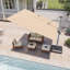 Parasol extérieur en porte-à-faux pour patio 11 pi 132 po Gentle Chic-85856853