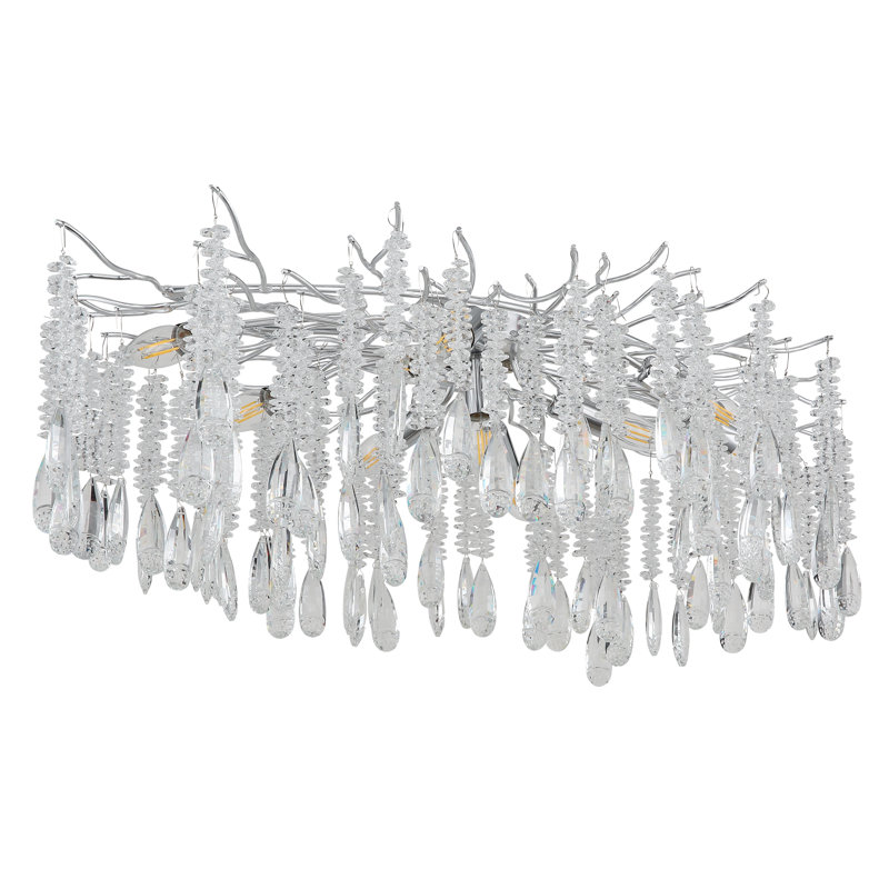 Glass Flush Mount, 10 Lights