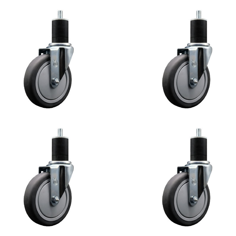 Ensemble de roulettes extensibles en caoutchouc Thermoplastic