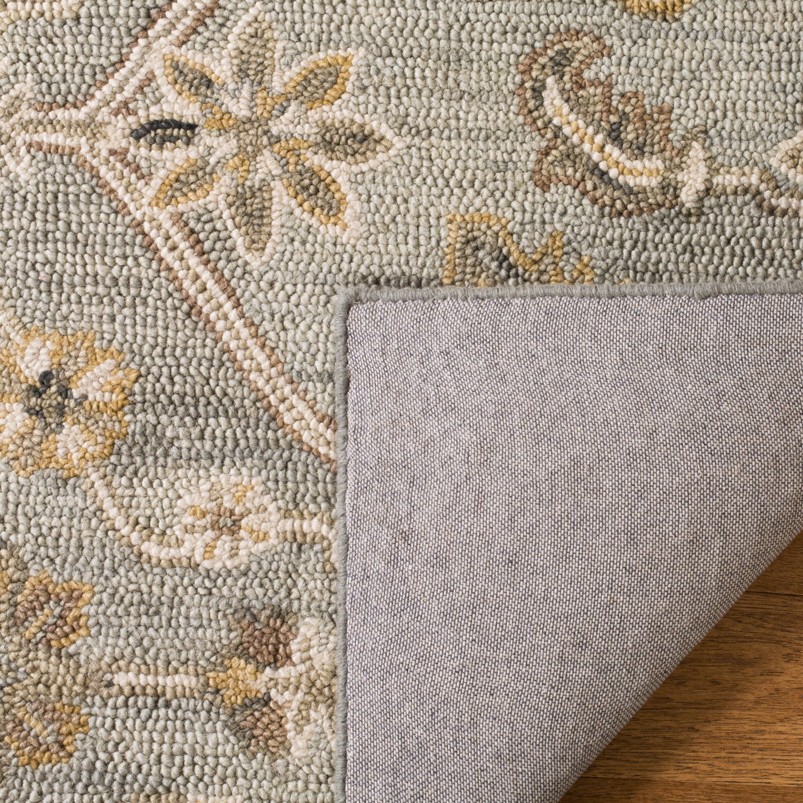 Airlie Slate Beige Hand-Tufted Wool Oriental Rug, Runner 2'3" x 6'