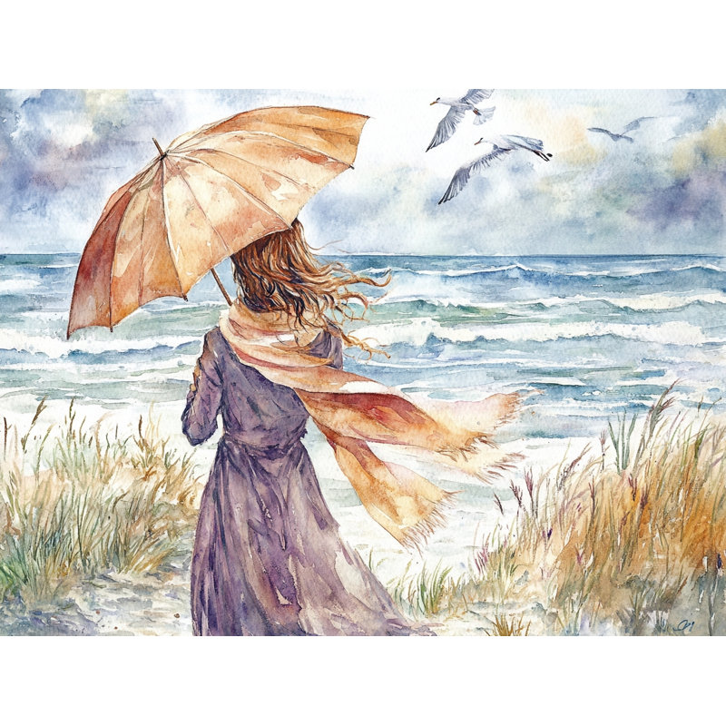 Seaside Reflections - Toile élégante à l'aquarelle