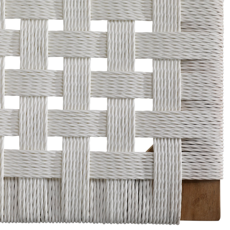 Chaise d'extérieur en teck Elvia, blanc