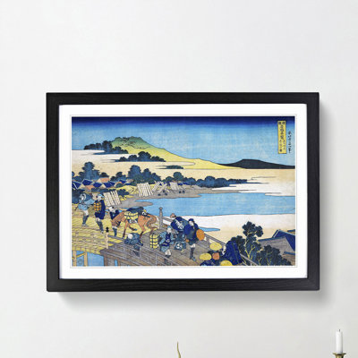 Fukui Bridge in Echizen Province by Katsushika Hokusai - Picture Frame Painting Print
