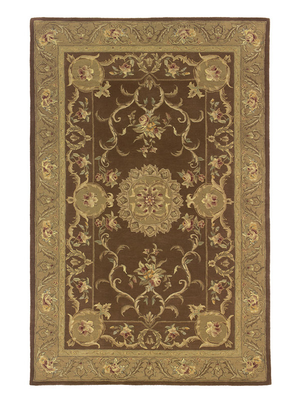 Tapis moka en soie Touffeté à la main Royal court, 8 pi x 11 pi