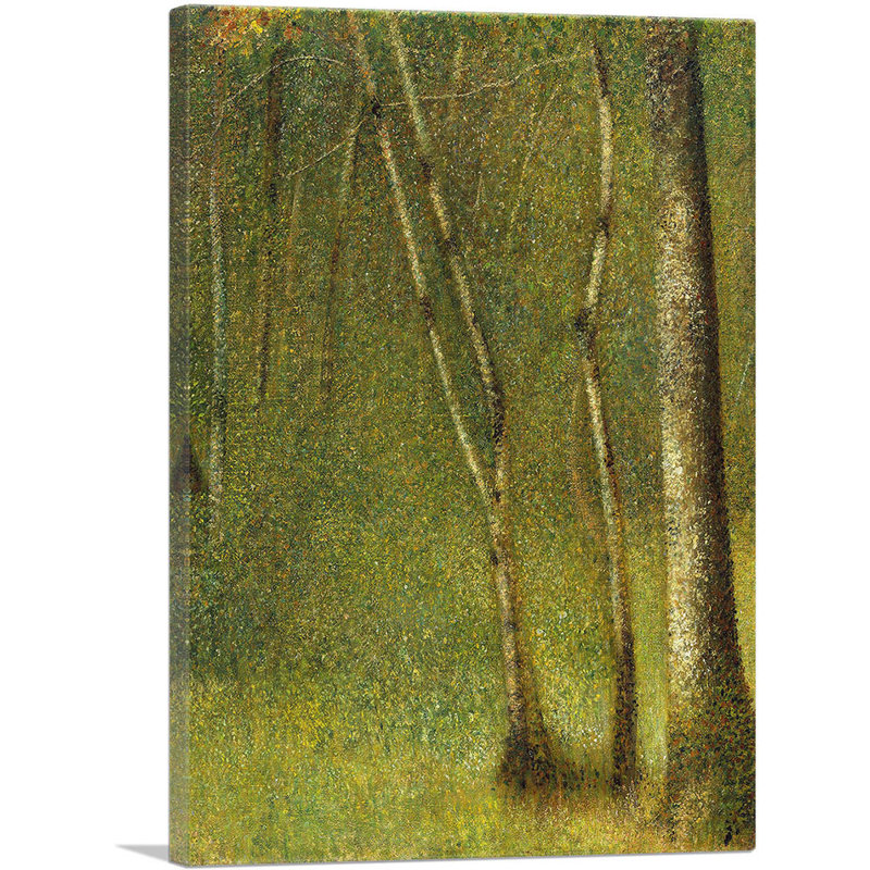 «The Forest at Pontaubert 1881» par Georges Seurat, reproduction d'art sur toile tendue, H 40 po x l 26 po x P 1,5 po
