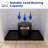 60 In. X 32 In. Black Alcove Rectangle Acrylic Bathroom Shower Pan Base With Left Hand Drain-118624756-118624758