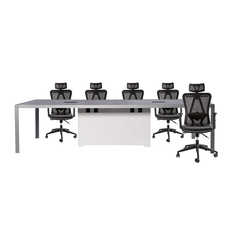 ZH-C0224-36 Table de réunion | 12 chaises et table |, Noir