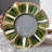 Green Enamel  Picture Frame, Round
