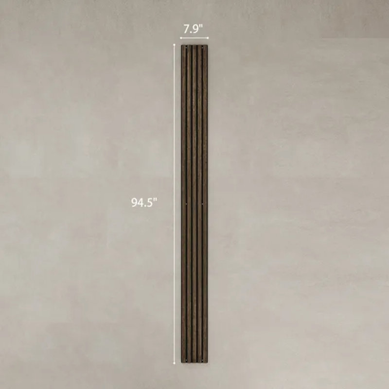 Paquet de 4 panneaux muraux à lattes en bois noisette 95 po x 8 po, panneaux de fibres à densité moyenne insonorisants et insonorisants en polyester pour plafond intérieur