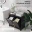 Armoire à linge double inclinable, armoire de rangement pour salle de bain avec panier à 2 compartiments, armoire de plancher moderne pour salle de bain-1672030007