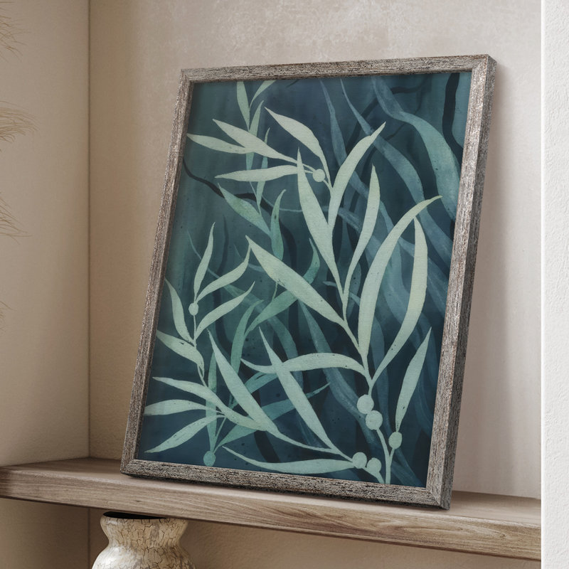 Deep Blue Forest II, reproduction encadrée - bois massif