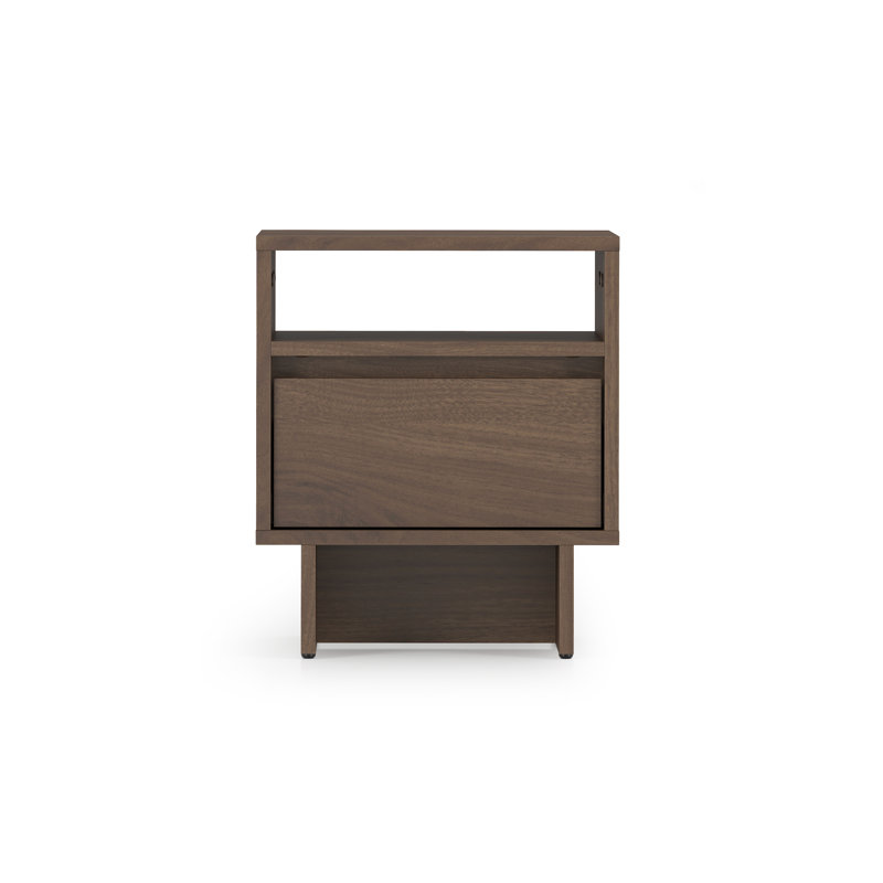 40 cm W Laminate Bedside Table, Elegant Oak
