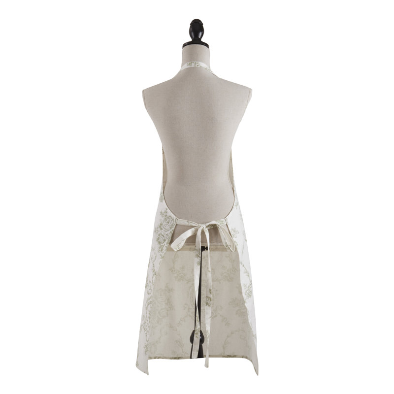 Tablier floral charmant, Vert