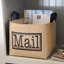Mail Burlap Storage Fabric Bin