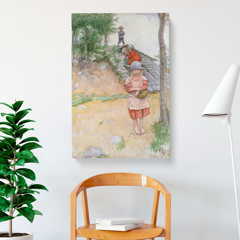 Children by Carl Larsson - Wrapped Canvas Painting, 76cm H x 50cm W x 3cm D