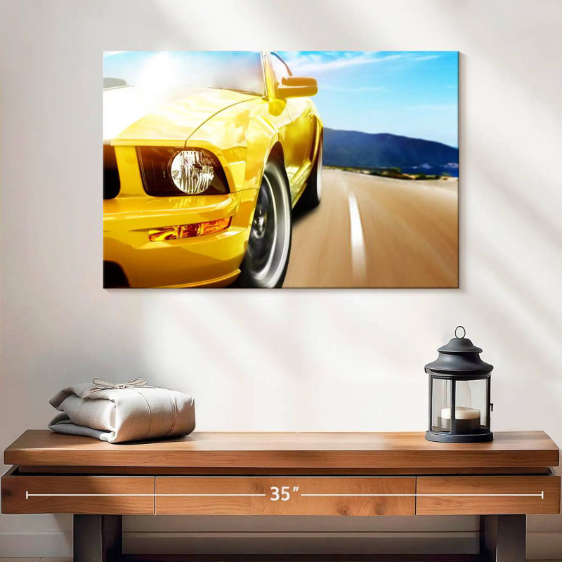 Voiture de sport Mehar Speeding Sunlit, H 34 po x l 51 po