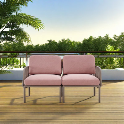 Vaneesha 51.18'' Wide Straight Loveseat with Cushions