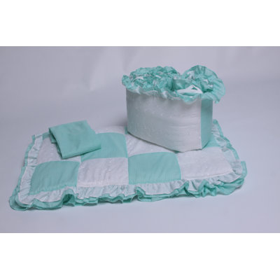 Eustace Gingham Cotton Blend Cradle Bedding Set
