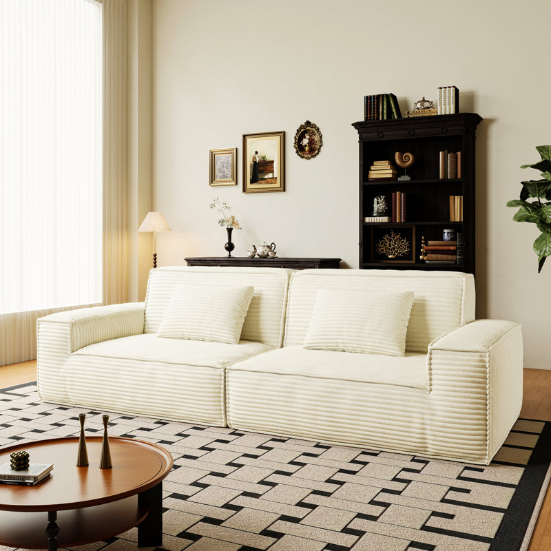 Canapé avec petits coussins, Beige