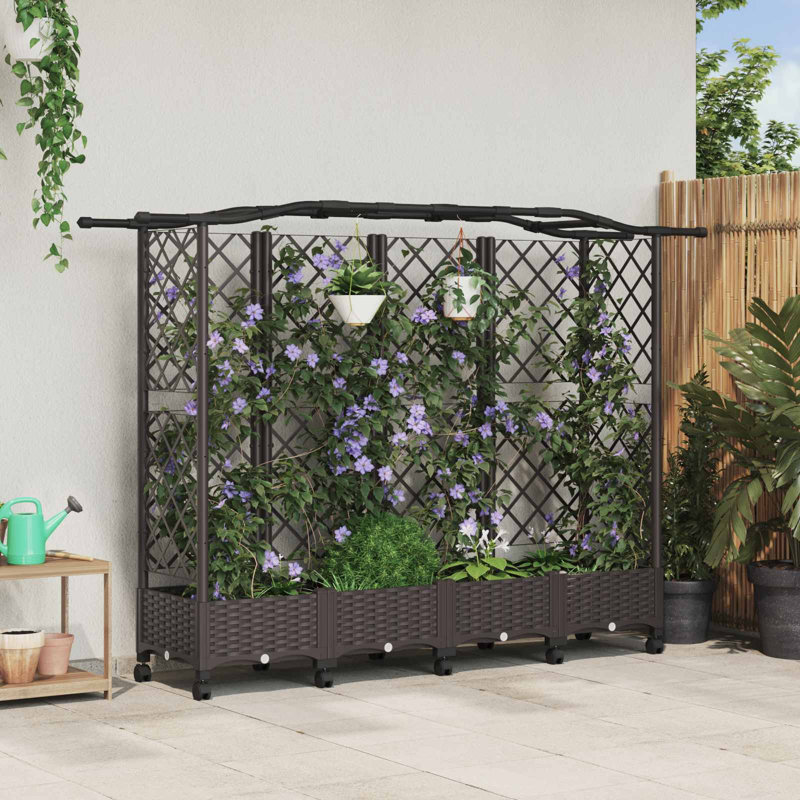 Raised Garden Bed, 123cm H x 203.5cm W x 40cm D, Brown