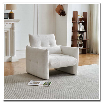 Canapé simple rembourré en velours avec coussin lombaire pour le salon, la chambre à coucher et le salon de lecture