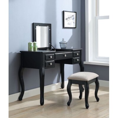 Saggiomo Vanity Set with Stool and Mirror -  Lark Manorâ¢, AF40690F68664E67B166886B6D52ACD5