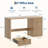 60-Inch Fluted Workstation Desk with Storage Drawers, Home Office Computer Desk, Writing Desk, Study Table