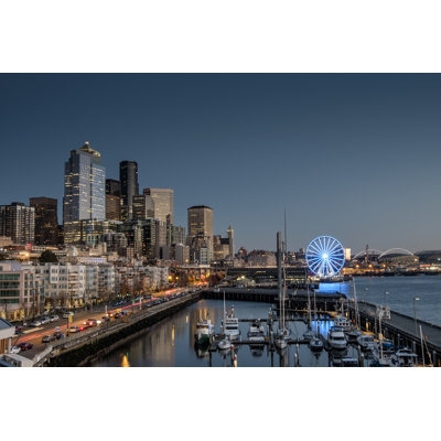 Cylburn Seattle Waterfront by Klikk - Wrapped Canvas Print