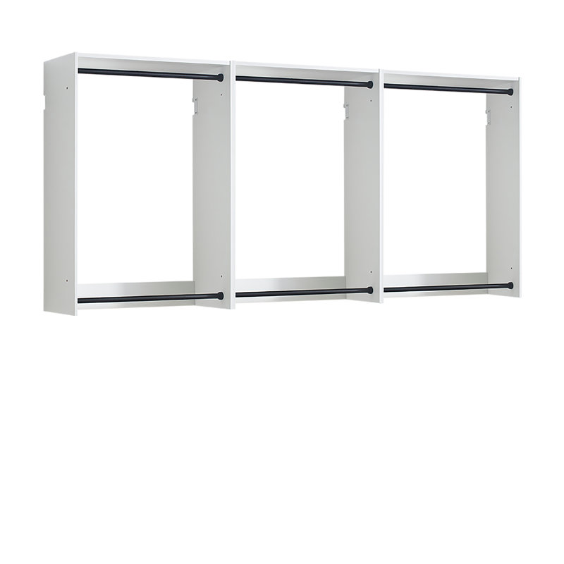 Devi Wall Mounted Wood Closet System, White
