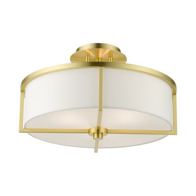 Charlieann Fabric Semi Flush Mount