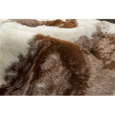 Tapis brun/blanc