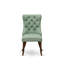 Chaises de salle à manger rembourrées avec garniture cloutée, poignée capitonnée et dossier, pieds en bois massif, chaises de cuisine rembourrées en polyester vert saule, ensemble de 2, espresso-652452075