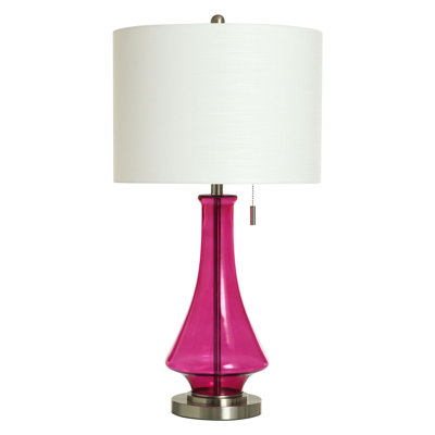 Austin Allen James - Marth - Glass Table Lamp with White Shade - 17 x 17 x 33