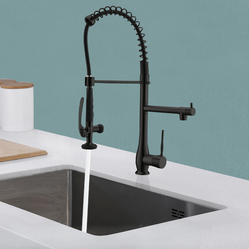 GAWEZA Pull Down Kitchen Faucet, Black